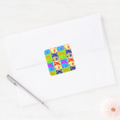 アトポップ・アートのルウルフアイズ スクエアシール (封筒)