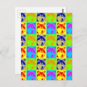 アトポップ・アートのルウルフアイズ ポストカード (正面/裏面)