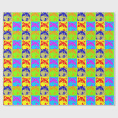 アトポップ・アートのルウルフアイズ ラッピングペーパー (フラット)