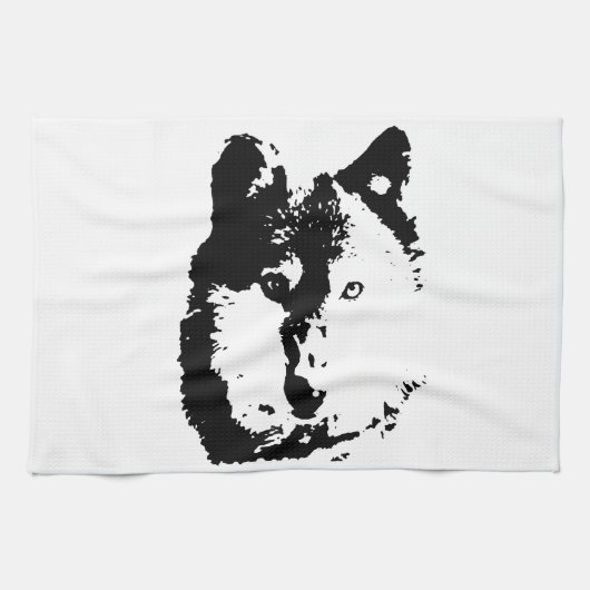 アトポップ・アートのルウルフ キッチンタオル (横)