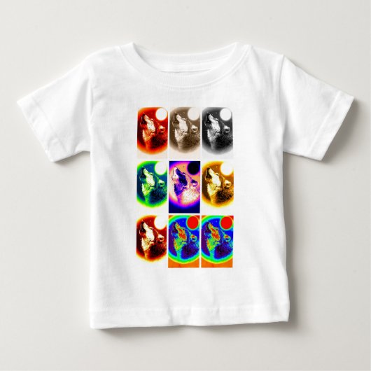 アトポップ・アートのルウルフ ベビーTシャツ (正面)