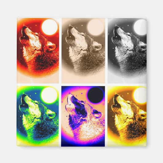 アトポップ・アートのルウルフ マグネット (正面)