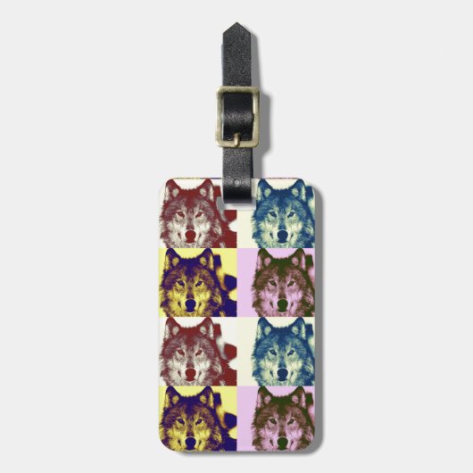 アトポップ・アートのルウルフ ラゲッジタグ (正面縦)