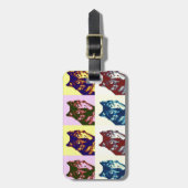 アトポップ・アートのルウルフ ラゲッジタグ (正面縦)