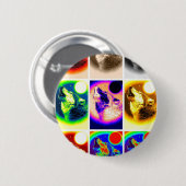 アトポップ・アートのルウルフ 缶バッジ (正面&裏面)