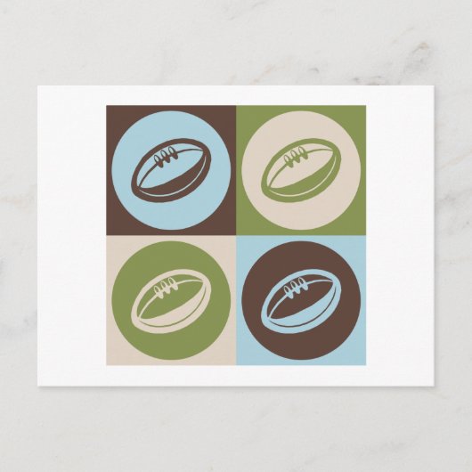 アトポップ・アートのルグビー ポストカード (正面)