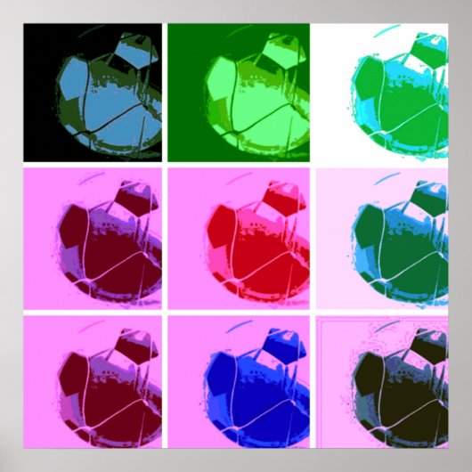 アトポップ・アートのルサッカー – ヨーロッパのサッカー ポスター (正面)