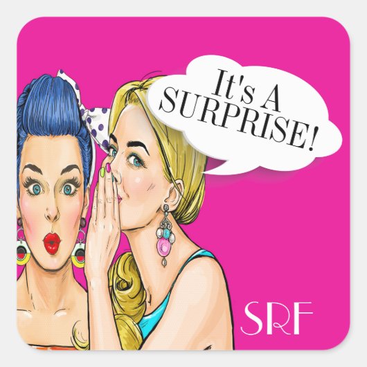 アトポップ・アートのルステッカー スクエアシール (正面)