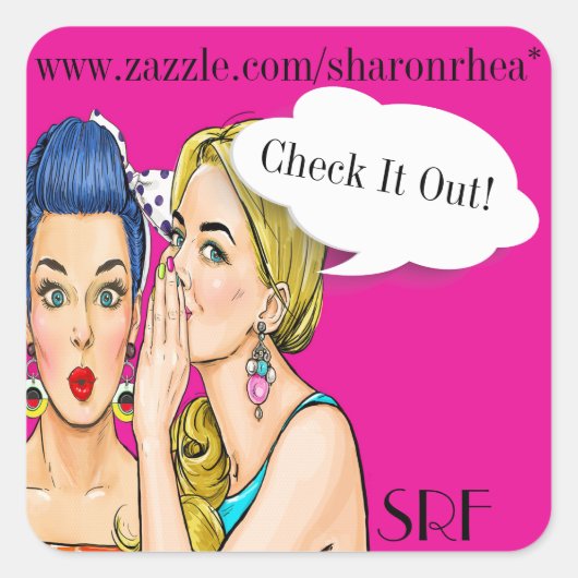 アトポップ・アートのルステッカー スクエアシール (正面)