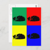 アトポップ・アートのルタビーキャット ポストカード (正面/裏面)