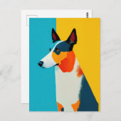 アトポップ・アートのルドッグポートレート ポストカード (正面/裏面)