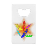 アトポップ・アートのルドッグポープリント クレジットカード栓抜き (裏面)