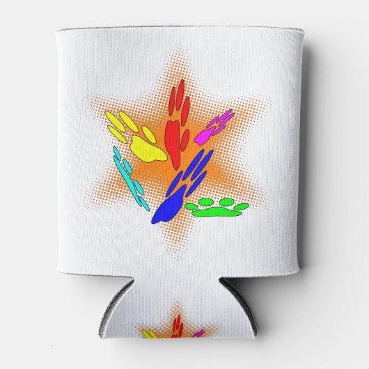 アトポップ・アートのルドッグポープリント 缶クーラー (正面)