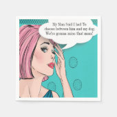 アトポップ・アートのルドッグ恋人ユーモークルナプキン スタンダードカクテルナプキン (正面)