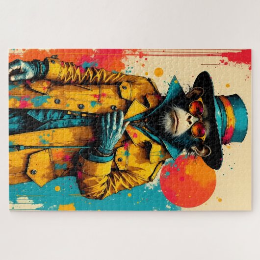 アトポップ・アートのルモンキー ジグソーパズル (横)