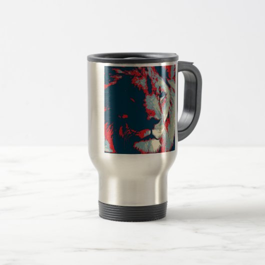 アトポップ・アートのルライオン トラベルマグ (正面右)