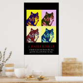 アトポップ・アートのル感動的・リーダーシップ・ウルフ ポスター (キッチン)