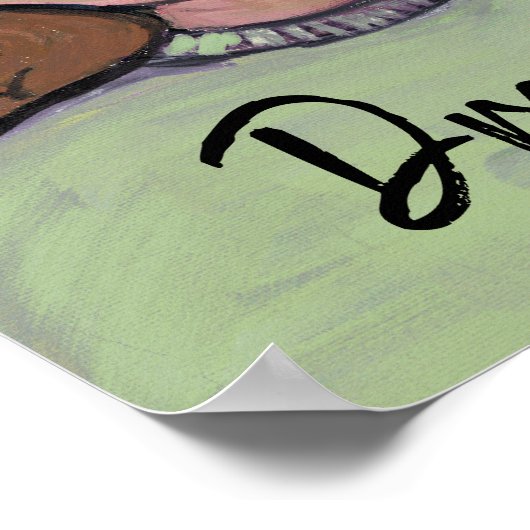 アトポップ・アートのートカートガール名門私立校風のカスタムおもしろい ポスター (角)