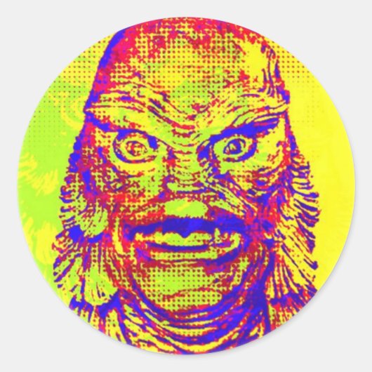 アトポップ・アートのール生物 ラウンドシール (正面)