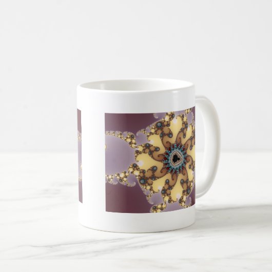 アトミックなパーティクル – フラクタルマグ コーヒーマグカップ (正面右)