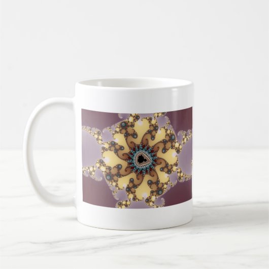 アトミックなパーティクル – フラクタルマグ コーヒーマグカップ (左)