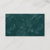 アトミックな円 – 濃い緑のブラシ仕上げテクスチャ 名刺 (裏面)