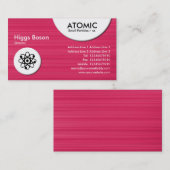 アトミックな円 – 赤ブラシ付きテクスチャ 名刺 (正面/裏面)