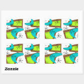 アトミックインスパイアエラーナンデザイン 長方形シール (シート)