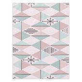 アトミックエイジアートダイアモンズパステルピンクグリーン テーブルクロス (正面)