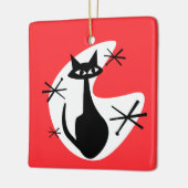 アトミックエイジキティ猫スターバストカスタムカラー セラミックオーナメント (左)