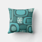 アトミックエイジフィールドストーンズティール（緑がかった色） クッション (裏面)