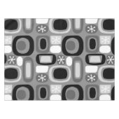 アトミックエイジフィールドストーンズ白黒 テーブルクロス (正面(横))