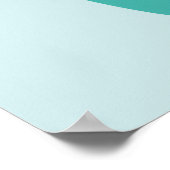 アトミックエイジミッドセンチュリー抽象芸術アクアオレンジ ポスター (角)