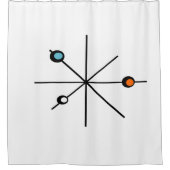 アトミックエイジミニマルレトロ シャワーカーテン (正面)