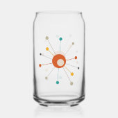 アトミックエイジレッドイエローティール(緑がかった色)スターバストミッドセンチュリー ガラス缶 (裏面)