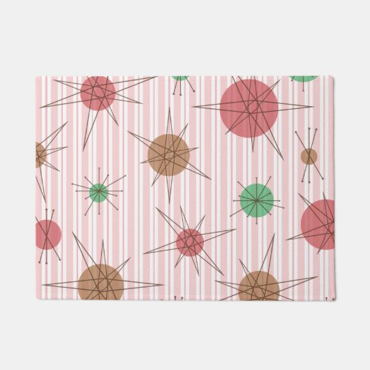 アトミックエラキャンディーケーンストライプズ ドアマット (正面)