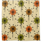 アトミックエラスプートニクスターバストフラワーズアーストーン シャワーカーテン (正面)