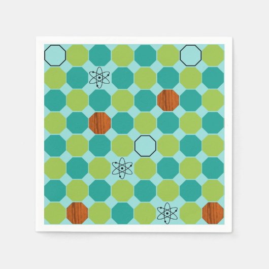 アトミックオクタゴン紙ナプキンス スタンダードカクテルナプキン (正面)