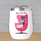 アトミックキャッツグリーンイエローアイズピンクヴィンテージ椅子