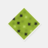 アトミックグリーンスターバスト紙カクテルナプキンス スタンダードカクテルナプキン (角)