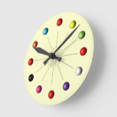 アトミックスフィアスターバーストレトロスタイルデコール ラウンド壁時計 (傾斜)