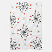 アトミックスフィアスターバーストレトロパターン キッチンタオル (縦)