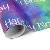 【アトミックタイダイ】レインボーカラーラッピング紙 ラッピングペーパー (ロールコーナー)