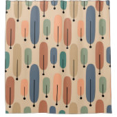 アトミックツリーズレトロ シャワーカーテン (正面)