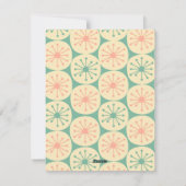 アトミックドット ミッドセンチュリー レトロ ヴィンテージ ホリデー シーズンカード (裏面)