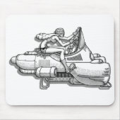 アトミックバイクもしくは自転車に乗る人シック マウスパッド (正面)