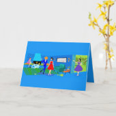 アトミックパーム春カクテルパーティの招待状 カード (黄色い花)