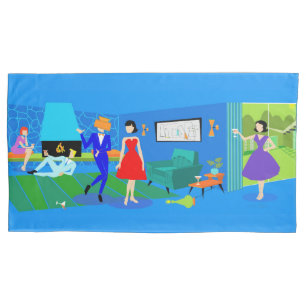 アトミックパーム春カクテルパーティーピラロケース 枕カバー