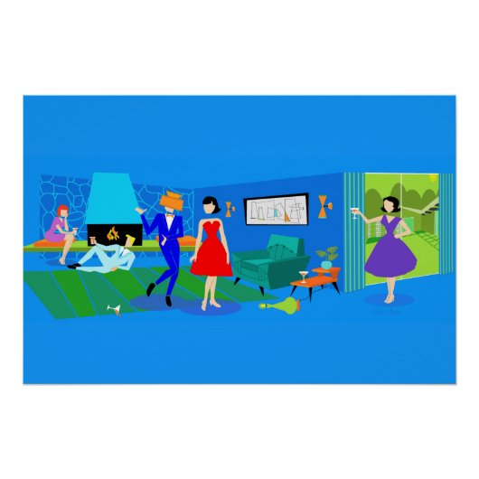 アトミックパーム春カクテルパーティーポスター ポスター (正面)