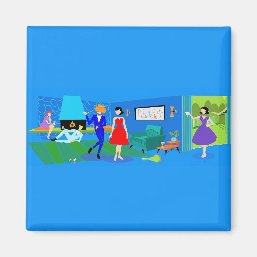 アトミックパーム春カクテルパーティーマグネット マグネット (正面)